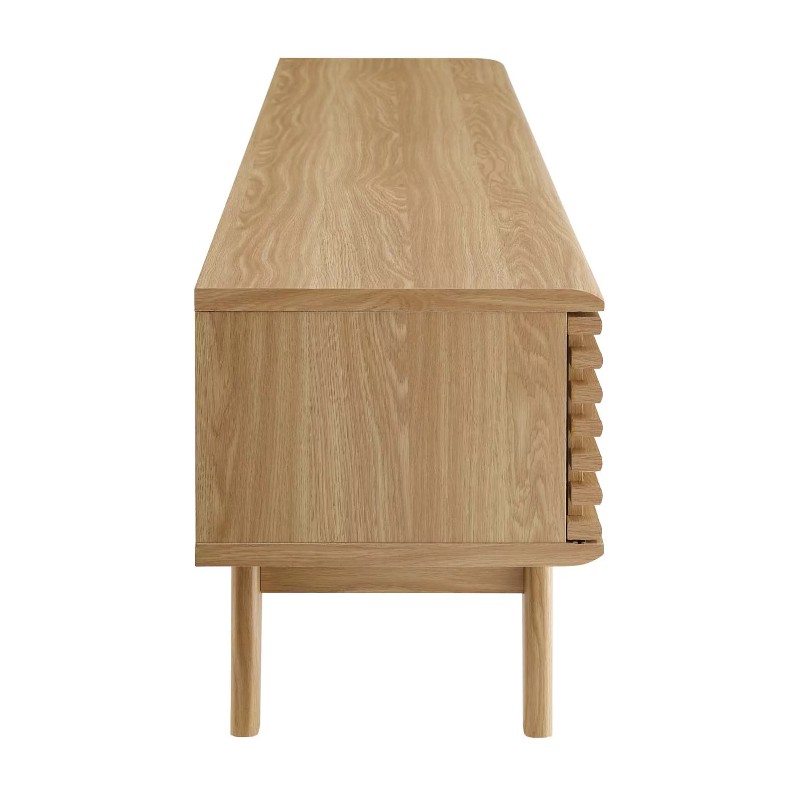Modway Render 70" Entertainment Center TV Stand in Oak