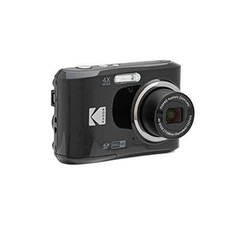 Kodak PIXPRO FZ45 Friendly Zoom Digital Camera (White) Bundle with 64 GB UHS-I U1 SDXC Memory Card, Rapid Travel Charger with 4 AA Rechargeable Batteries, Spider Tripod, and Camera Case (5 Items)