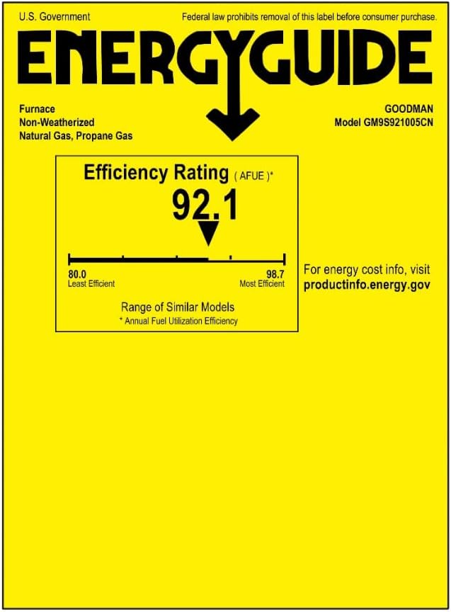 Goodman 3 Ton 14.5 SEER2 Single Stage Air Conditioner GSXM403610 and 100,000 BTU 92% AFUE Multi-Speed Gas Furnace GM9S921005CN Upflow System with CAPTA3626C4