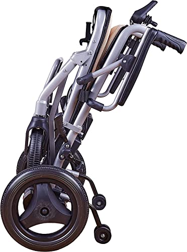Klano KL40 - World Lightest (only 30lbs) Foldable Electric Wheelchair - Travel Size with Detachable Battery - Airline Approved - User Friendly - 10 mi Cruise Range (Model1)