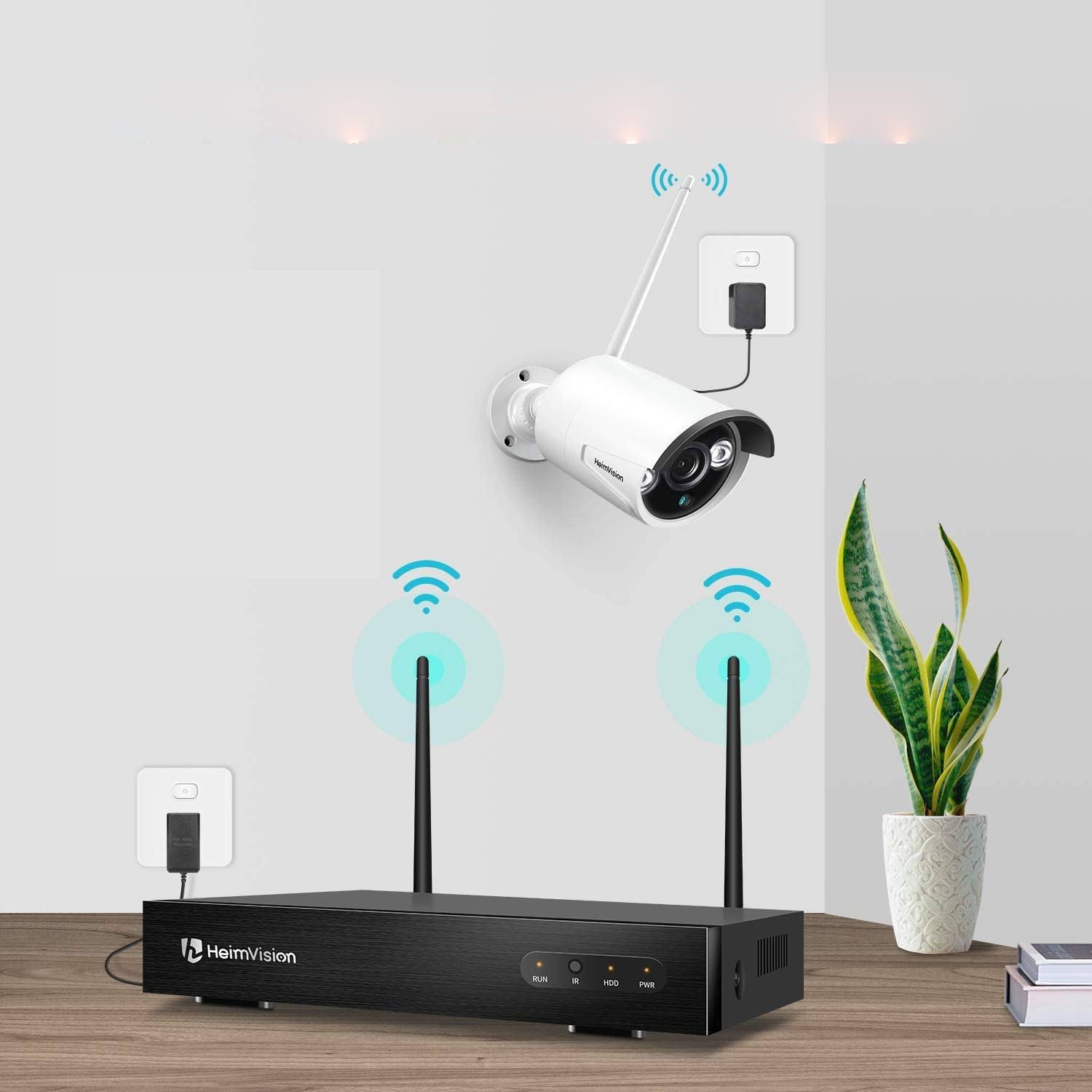 HeimVision HM241 1080p Wireless Security Camera System, 8CH NVR 4pcs