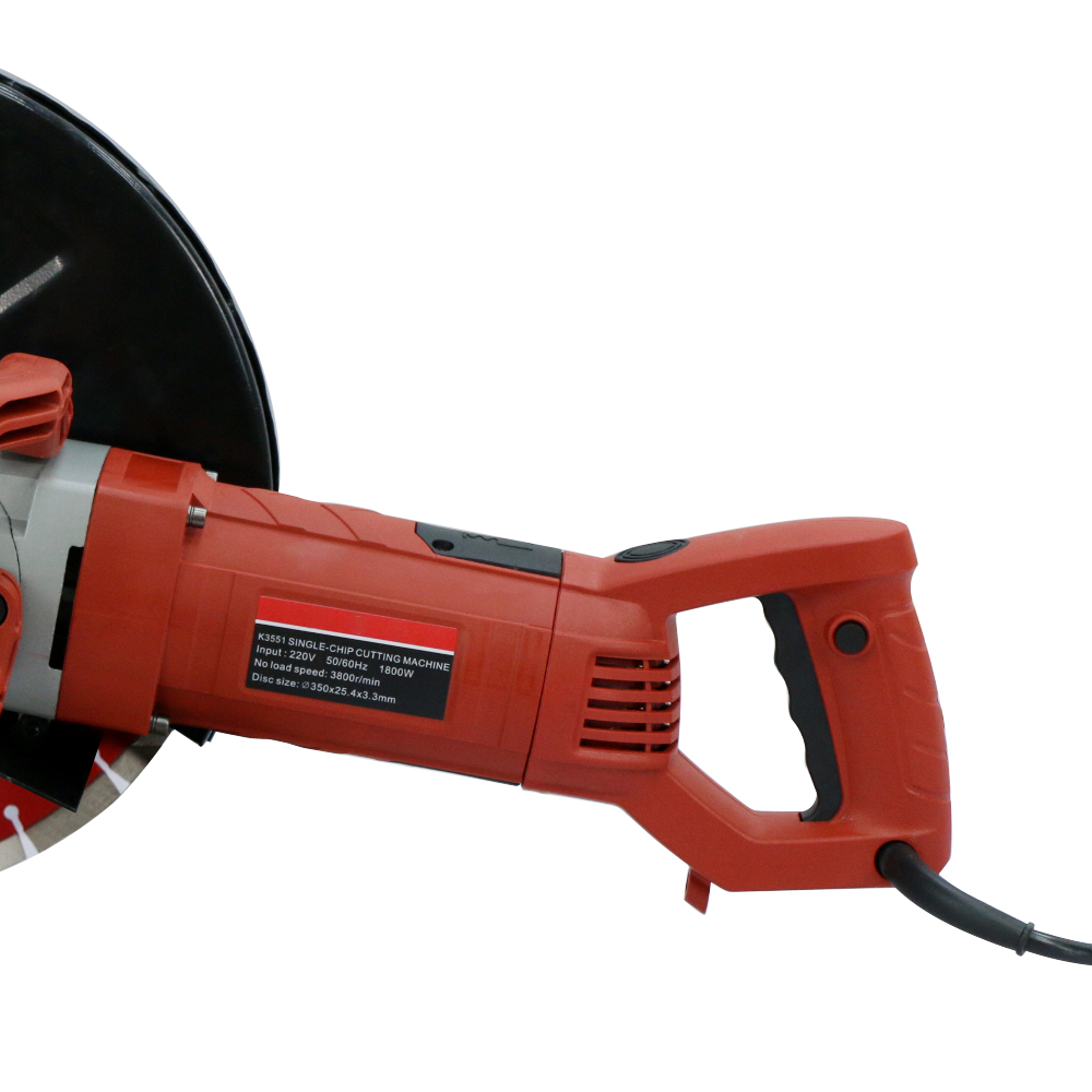14” 18Amp Electric Concrete Saw Wet Dry Circular Saw Cutter with Water Pump & Blade for Brick, Wood, Metal, Reinforced Concrete, Porcelain