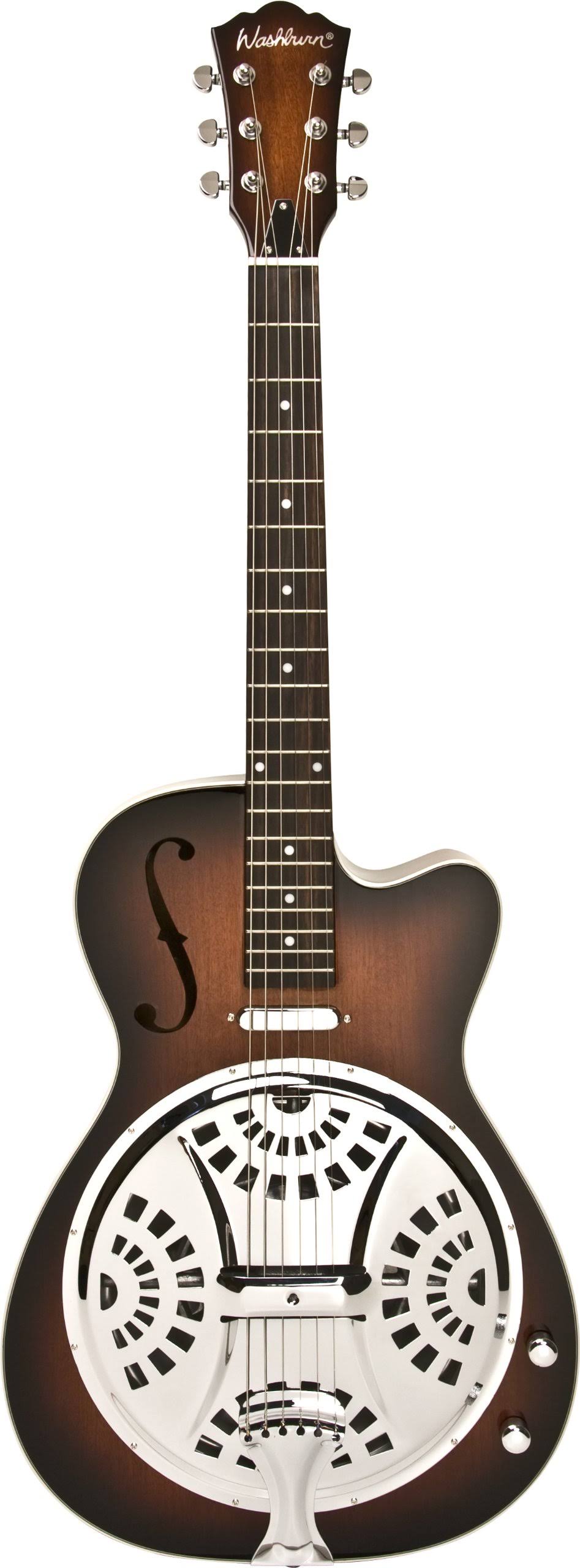 Washburn R15RCE Resonator - Vintage Sunburst Guitar