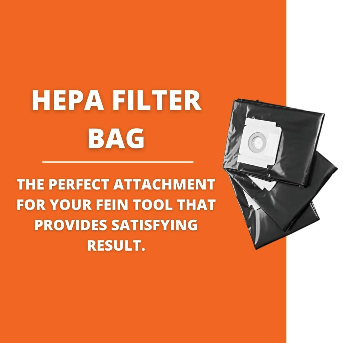 Fein HEPA Filter Bag-Compatible with Turbo II Vacuums - 3-Pack- 31345130010