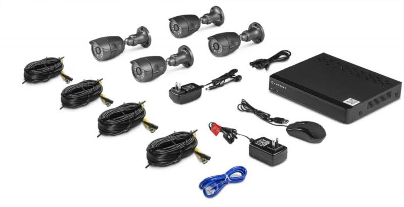 Amcrest 4-Channel 650TVL DVR Security System with 4 Weatherproof Bullet Cameras