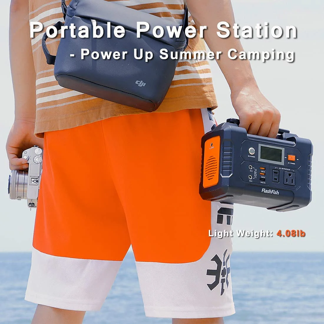 Flashfish 200W Portable Power Station, 40800mAh Solar Generator, Portable Generator聽for Camping Travel Emergency