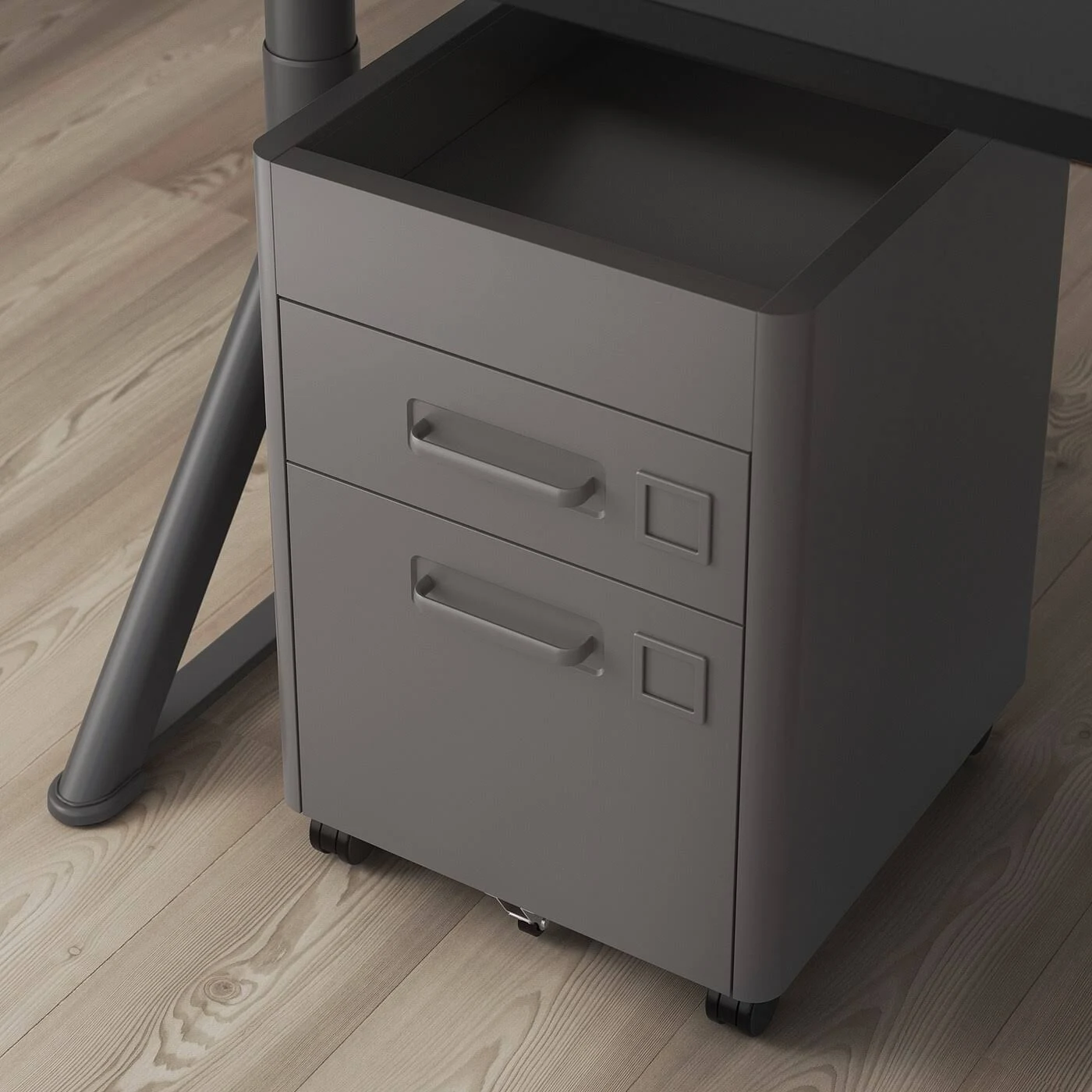 IKEA - ID?SEN Drawer Unit on Casters, Dark Gray, 16 1/2x24
