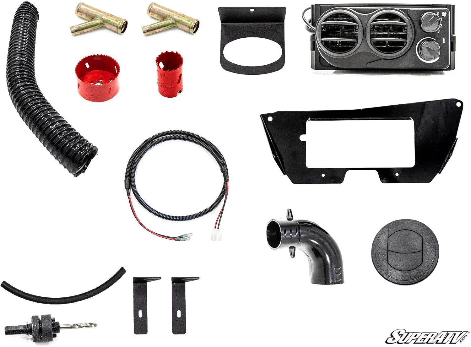 SuperATV Cab Heater for 2018+ Polaris Ranger XP 1000 / 2019+ Polar Ranger XP 1000 Crew - Adjustable Temperature & Fan Speeds!