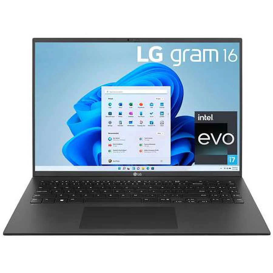 gram 16" WQXGA Notebook Computer, Intel Core i7-1260P 2.1GHz, 16GB RAM, 1TB SSD, NVIDIA GeForce RTX 2050 4GB, Windows 11 Home, Charcoal Gray