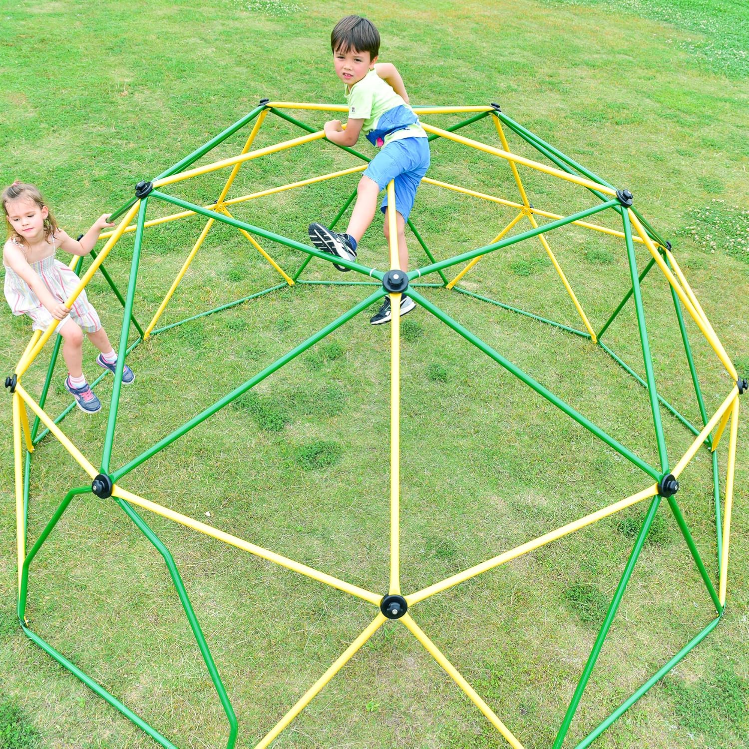 Merax 12FT Climbing Dome, Outdoor Geometric Dome Climber Play Center for Kids 3-10 Supporting 1000 lbs, Easy Assembly Jungle Gym