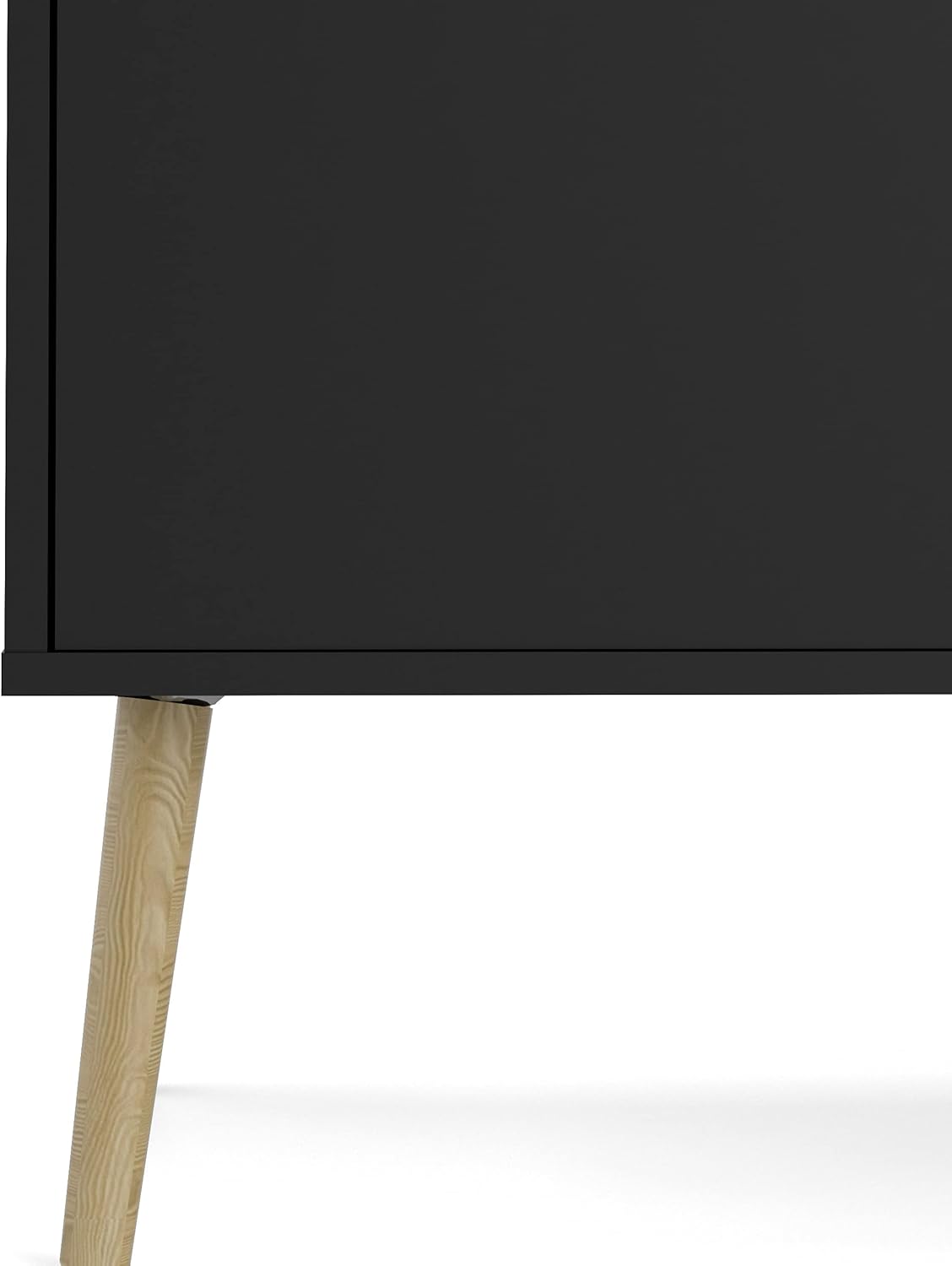 Tvilum, Black Matte and Oak Structure Diana Sideboard with 3 Doors and 3 Drawers