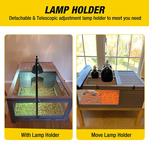Aivituvin Tortoise House Wooden Tortoise Enclosures, Indoor Tortoise Habitat Outdoor Reptile Cage -Upgrade Version