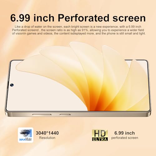 I25 Ultra Unlocked Android Phone 6.99" AMOLED 7000mAh Long-Lasting | Snapdragon 8 Gen3 | 8GB RAM+256GB | 68MP+108MP Pro Camera | Face Unlock + Stylus | Android 14 System (Blue)