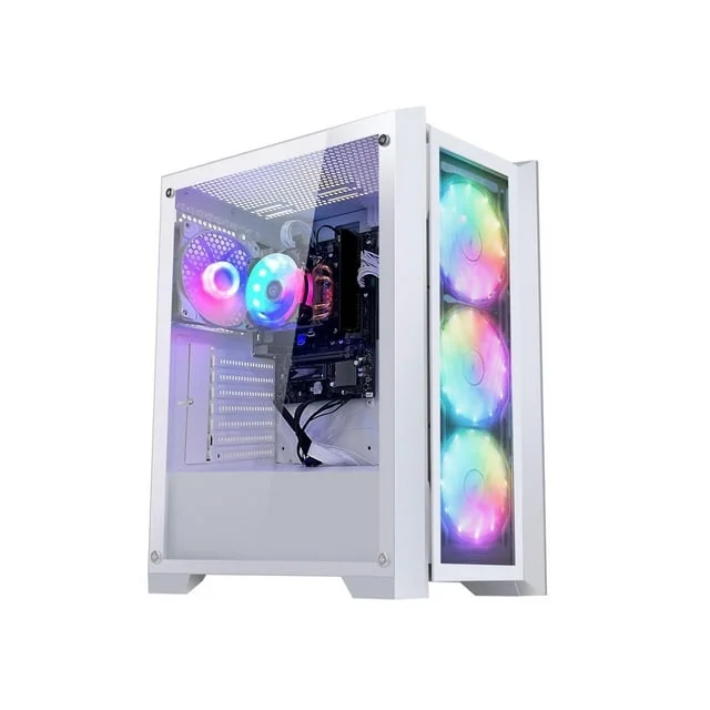 Orangexin Apollo Gaming Desktop PC - AMD Ryzen 5 5600G 6-Core 3.9GHz- 16GB DDR4 3200MHz - 1TB M.2 SSD & 2TB HDD- WIFI & Bluetooth 5.3 -RGB Fans - Windows 11 Pro Desktop Computer - Curated Treasures Market