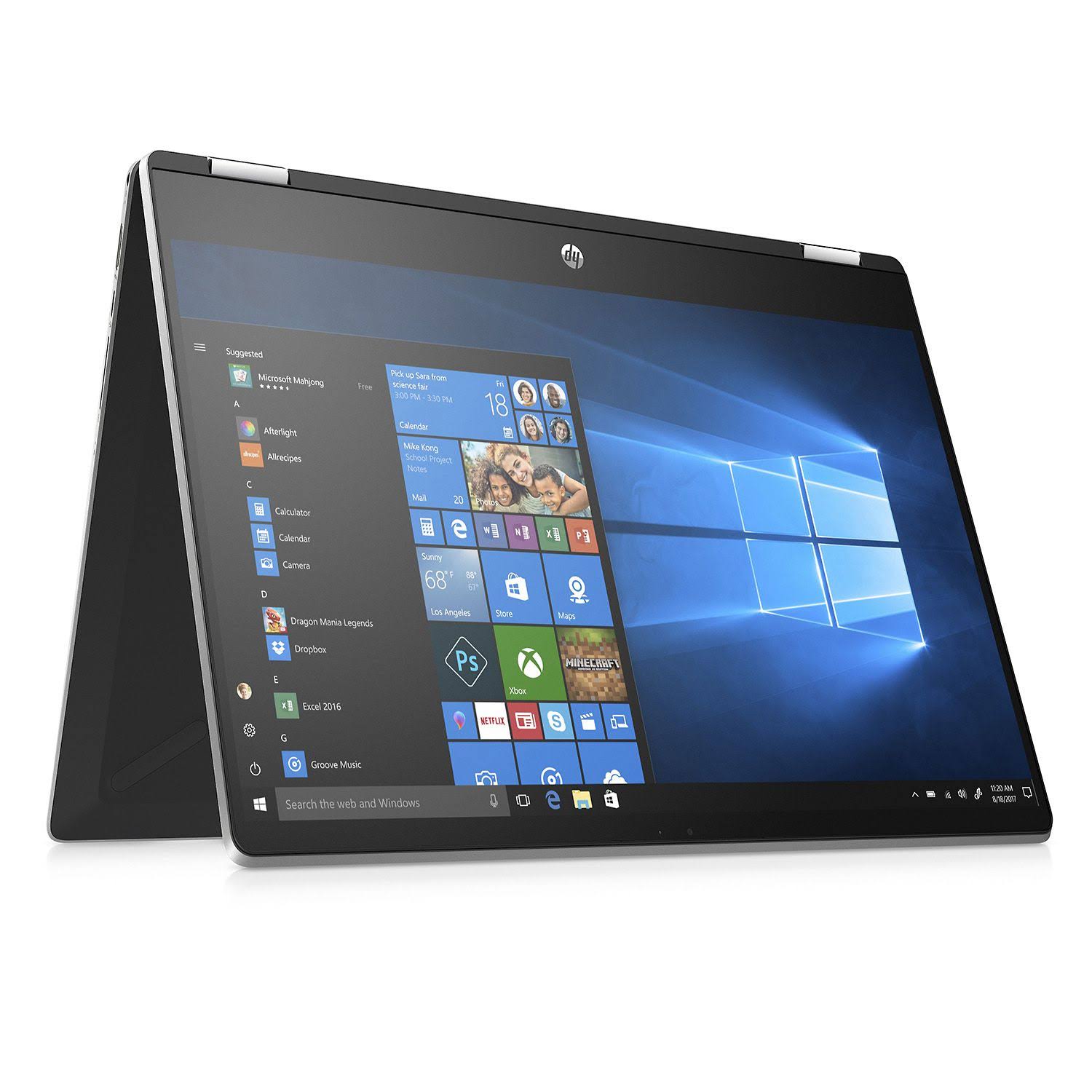 HP Pavilion x360 15-dq0077nr 15.6″ Convertible Notebook - Core i5 8265U 1.6 GHz - 8 GB RAM - 256 GB SSD - Natural Silver/Ash Sil