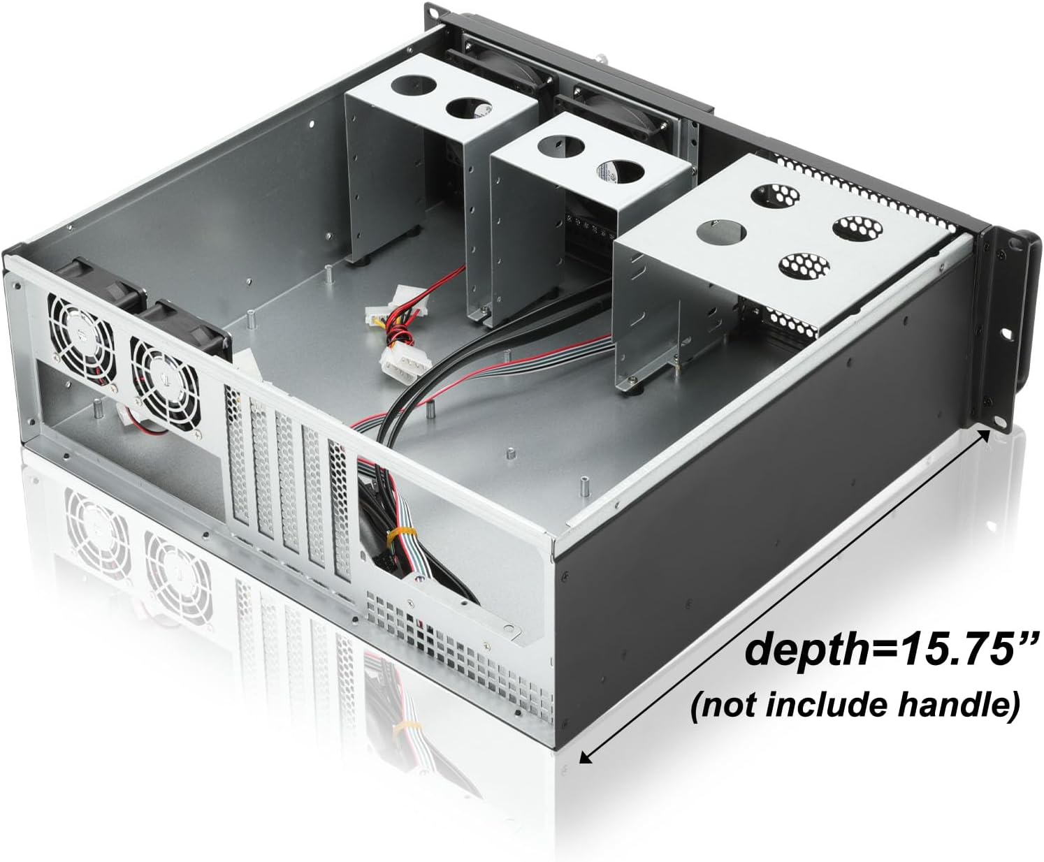 RackChoice 3u Rackmount Server Chassis ATX/MATX with 3x5.25 Support PS2 PSU w/Side 80mm Fan, dust Filter Bracket infront Easy maintenace