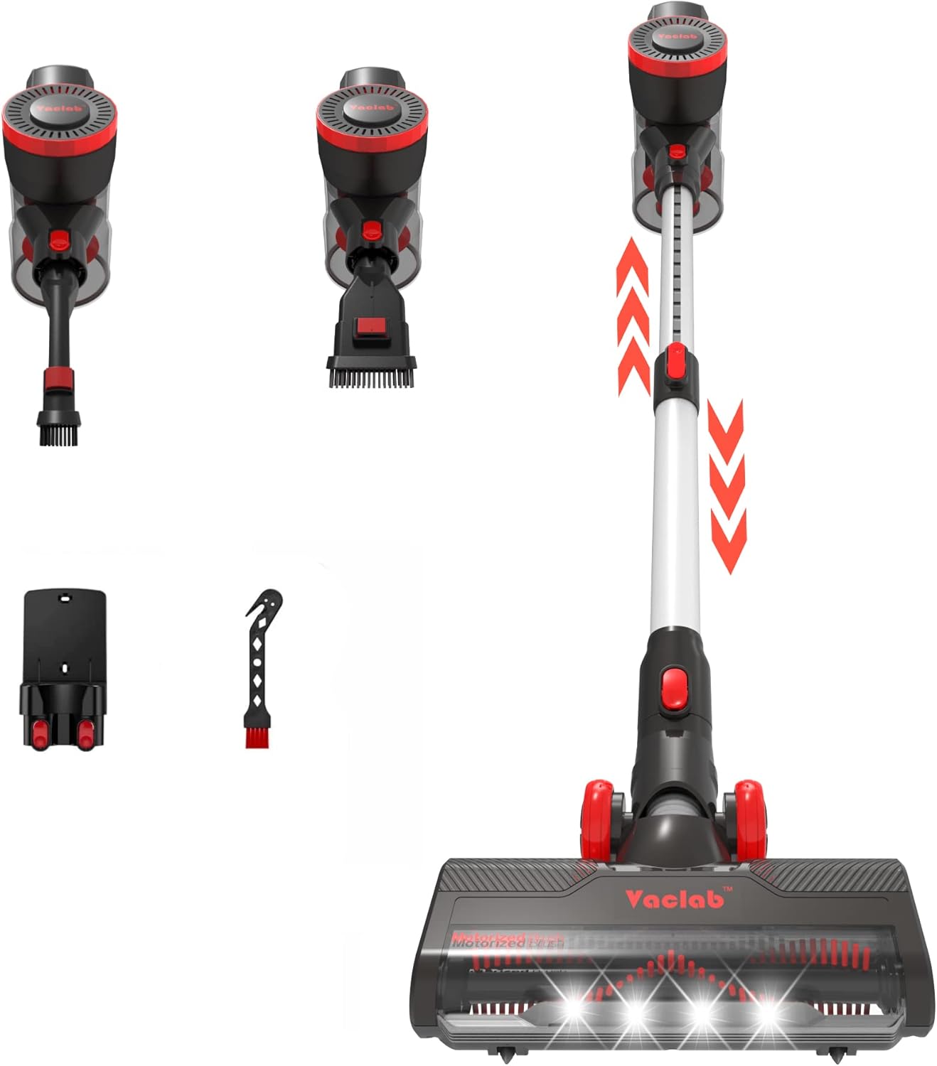 VACLAB Cordless Vacuum Cleaner, 22Kpa Ultra-Powerful Suction, Up to 40 Minutes, Lightweight Stick Vac with High Torque LED Powerhead for Thin Carpet, Hard Floor, Car & Pet Hair Deep Cleaning - X11PRO