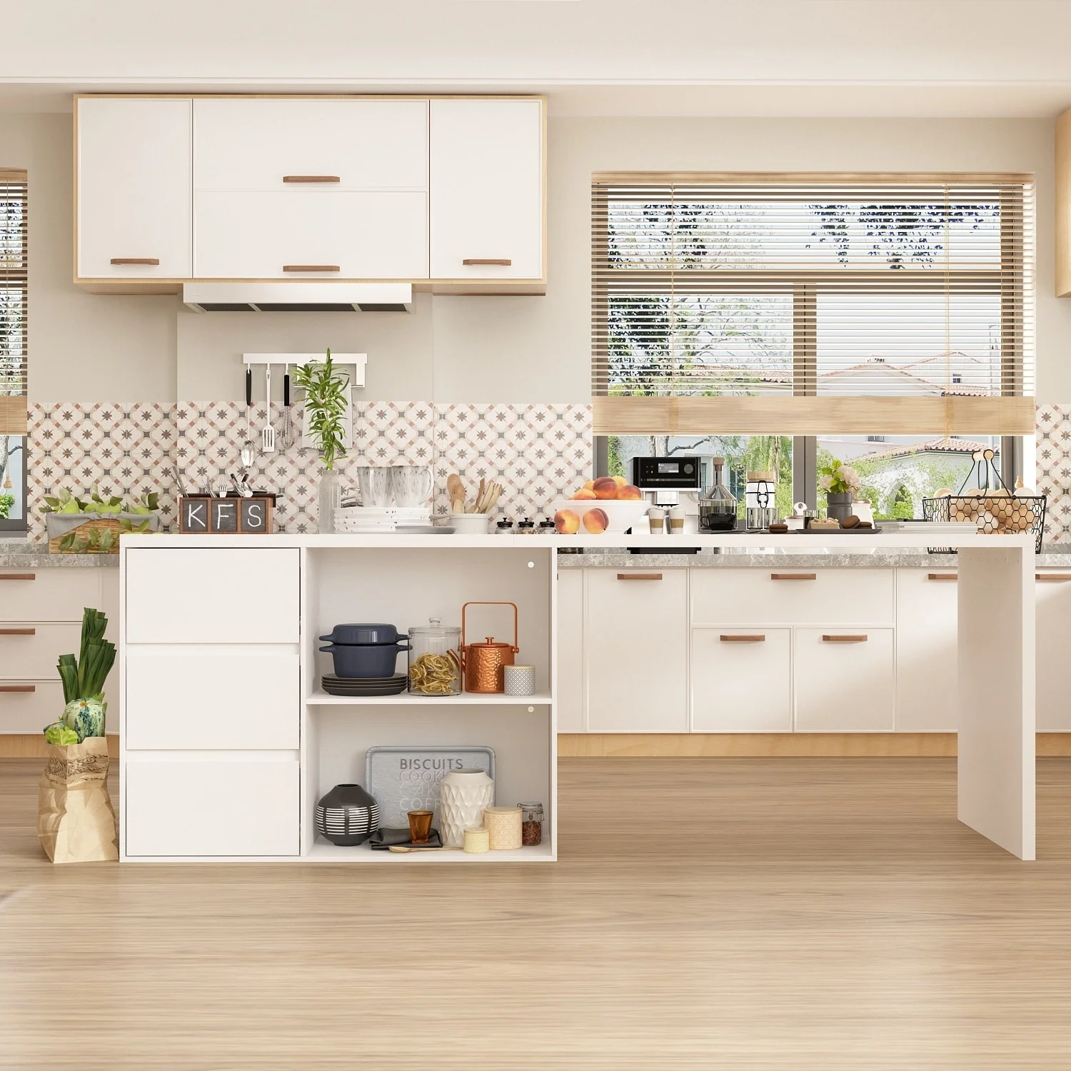Home Island Table Dining Storage Cabinet Kitchen Island Dining Table