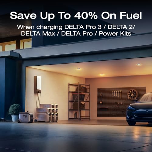 EF ECOFLOW 4000Wh Delta Pro 3 Solar Generator With 3200W Dual Fuel Generator GE305 (NOT CARB-approved), Portable Backup Generator for Whole Home Use, Emergency, RVs