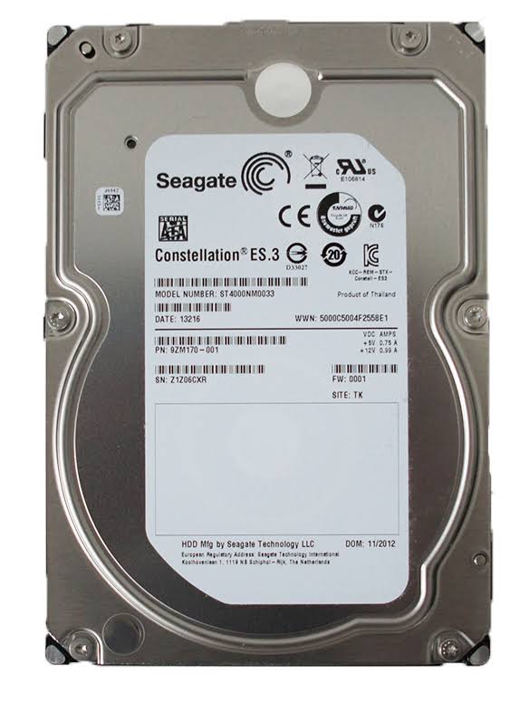 Seagate St4000nm0033 Constellation ES.3 4TB SATA 3.5x22 Internal Hard Drive