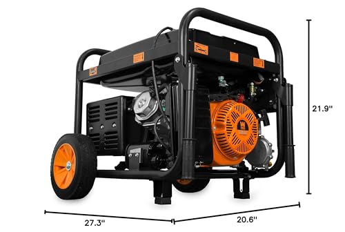 WEN 14,500-Watt 120V/240V Tri-Fuel Generator for Gas, Propane, and Natural Gas, Transfer-Switch Ready with Electric Start, Wheel Kit, and CO Watchdog (TF1450X)