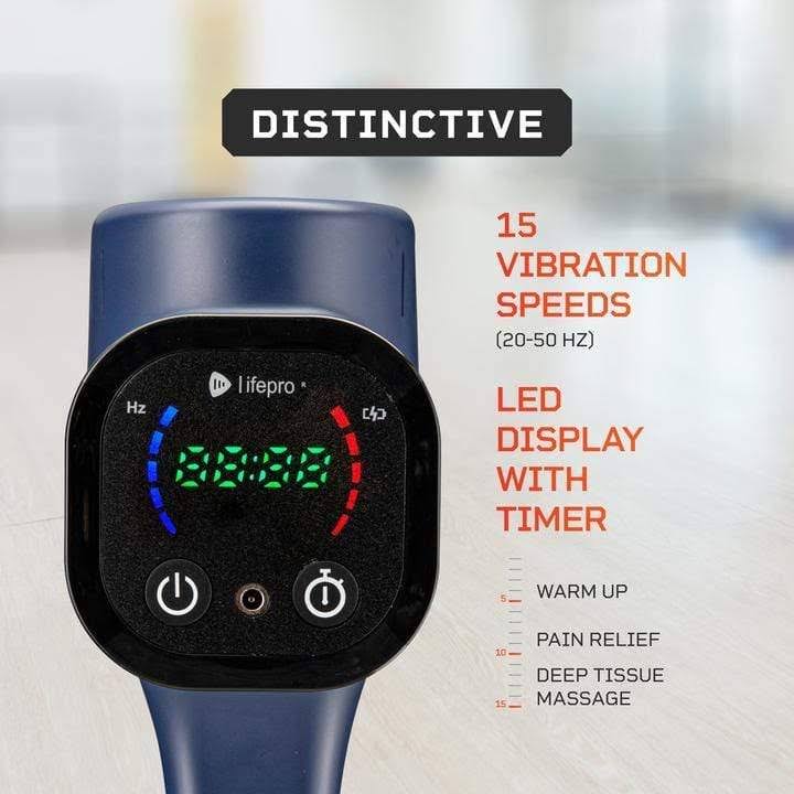 LifePro Sonic Pro Deep Tissue Percussion Massager, Blue