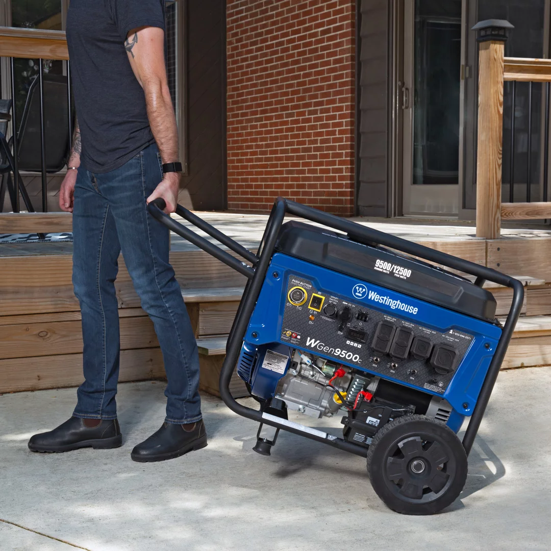 Westinghouse 12,500 Peak Watt Dual Fuel Portable Generator, Gas/Propane, Transfer Switch Ready, CO Sensor