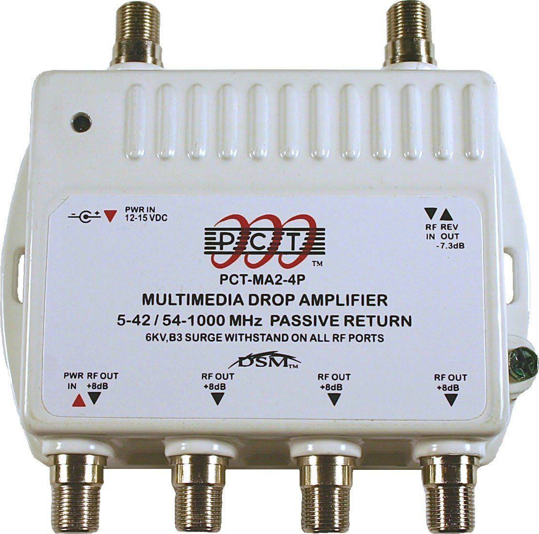 4 Port Cable TV HDTV Digital Amplifier Internet Modem Signal Booster Internet Amp