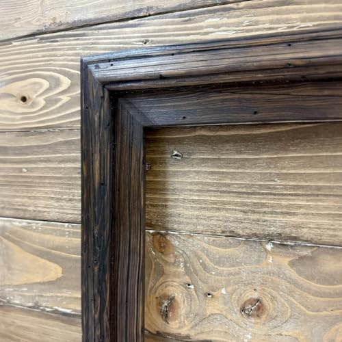 32,43,50,& 55 Inch TV frame for Samsung The Frame TV, Rustic Dark Wood Stain (not for use with other models) Handmade wood ornate TV Frame