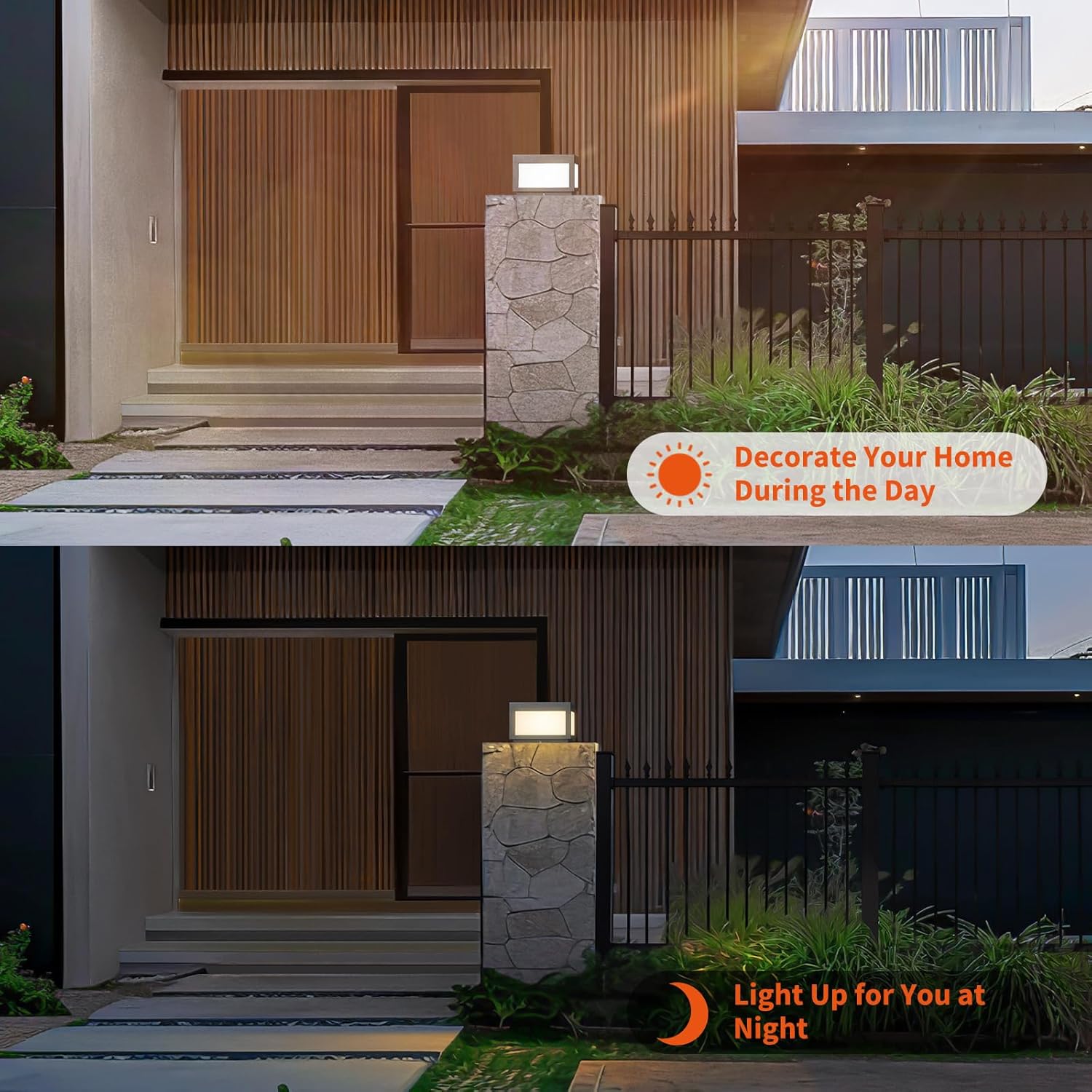 Modern Post Light, Pillar Lights Outdoor IP65 Waterproof LED Fence Cap Lights for Deck 3000K Luxury Aluminum Column Lighting Landscape Lamp for Flat Surface Garden Yard Porch Decoration