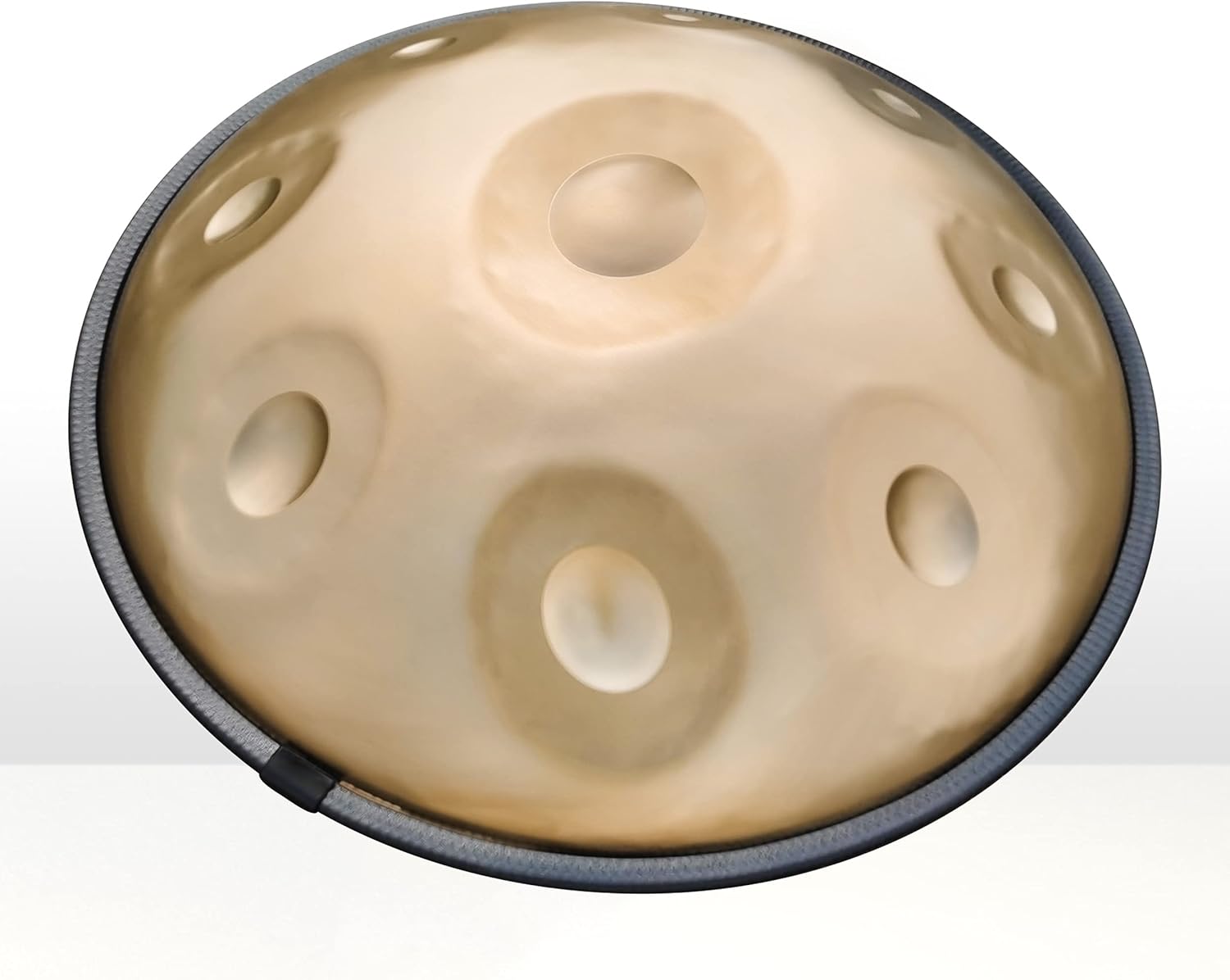 GLADFRESIT Handpan Drum 9 notes 22inchBlack Performer in D Kurd Minor with handpan stand, handpan case, durable mallets and dust-free cloth