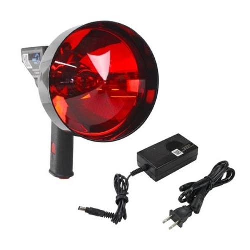 Larson Electronics RL-85-RED-7 5 Million Candlepower Handheld Rechargeable Spotlight, 7 in. Red Hunting Lens, Spot u0026 Flood,