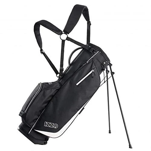 Izzo Golf Ultra-Lite Stand Bag - Grey/Lime