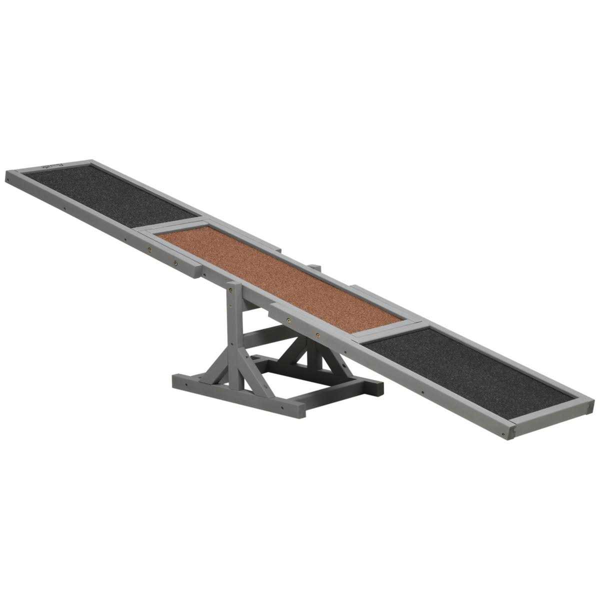 PawHut Wooden Dog Agility Seesaw for Training and Exercise - Pet Supplies online store