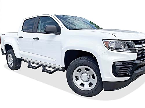 APS Stainless Steel Pocket Steps Running Boards Compatible with Chevy Colorado GMC Canyon 2015-2024 Crew Cab