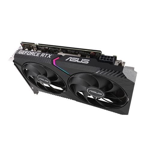 ASUS Dual NVIDIA GeForce RTX 3060 V2 12GB GDDR6 Gaming Graphics Card (PCIe 4.0, 12GB GDDR6 Memory, HDMI 2.1, DisplayPort 1.4a, 2-Slot Design, Axial-tech Fan Design, 0dB Technology)