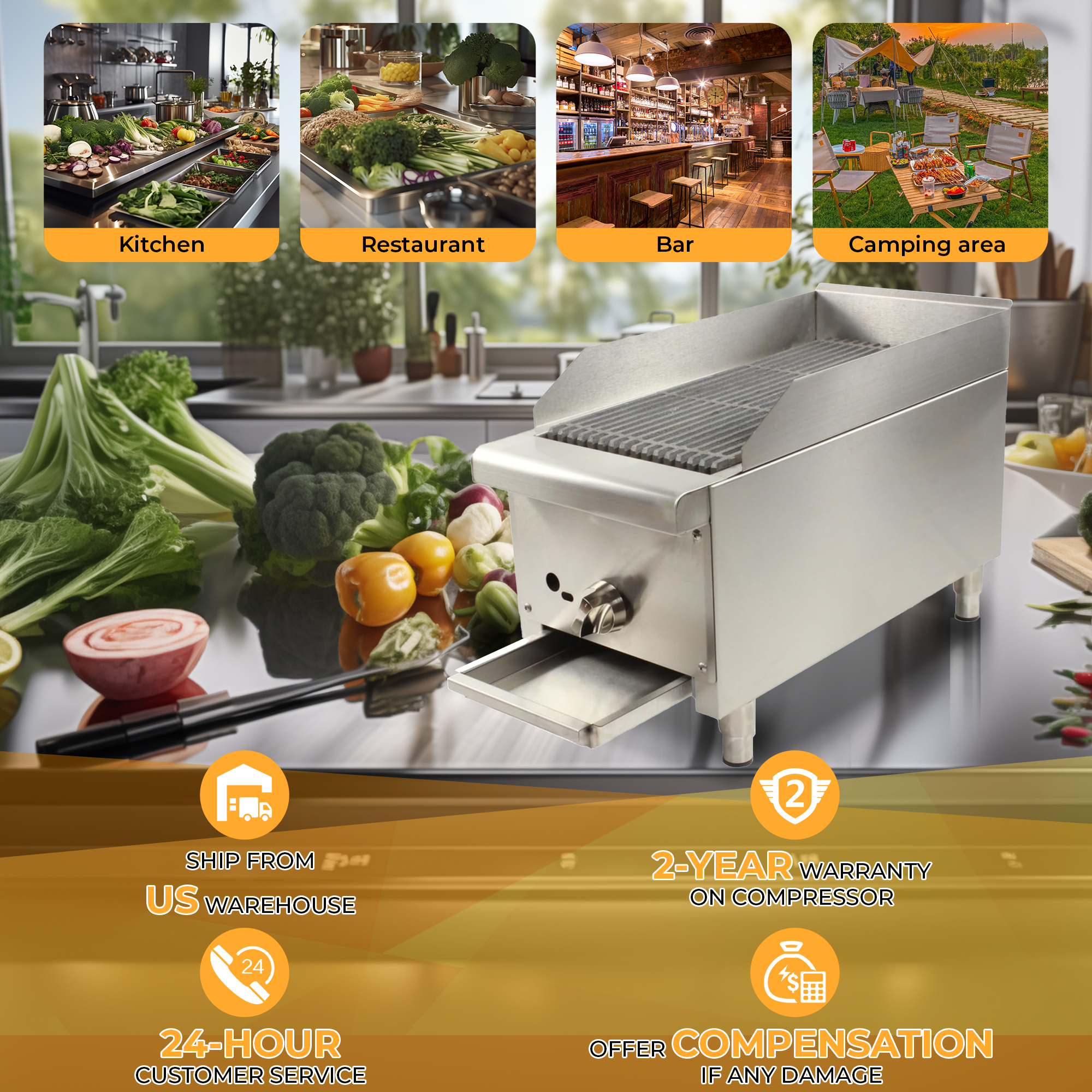 12" Commercial Charbroiler
