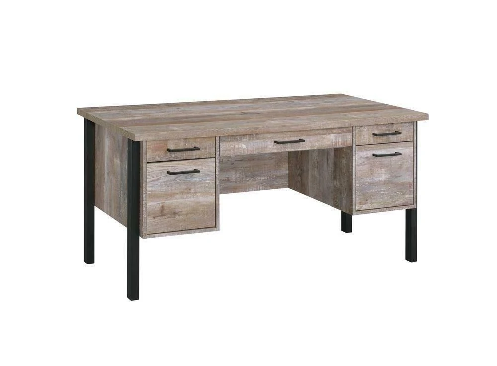 Coaster 801950 Samson Weathered Oak Office Desk