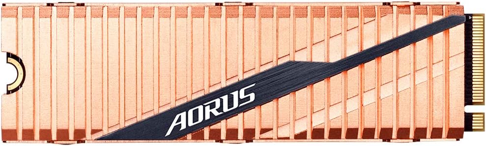 GIGABYTE AORUS NVMe Gen4 M.2 1TB PCI-Express 4.0 Interface High Performance Gaming, Full Body Copper Heat Spreader, Toshiba 3D NAND, DDR Cache Buffer, SSD GP-ASM2NE6100TTTD