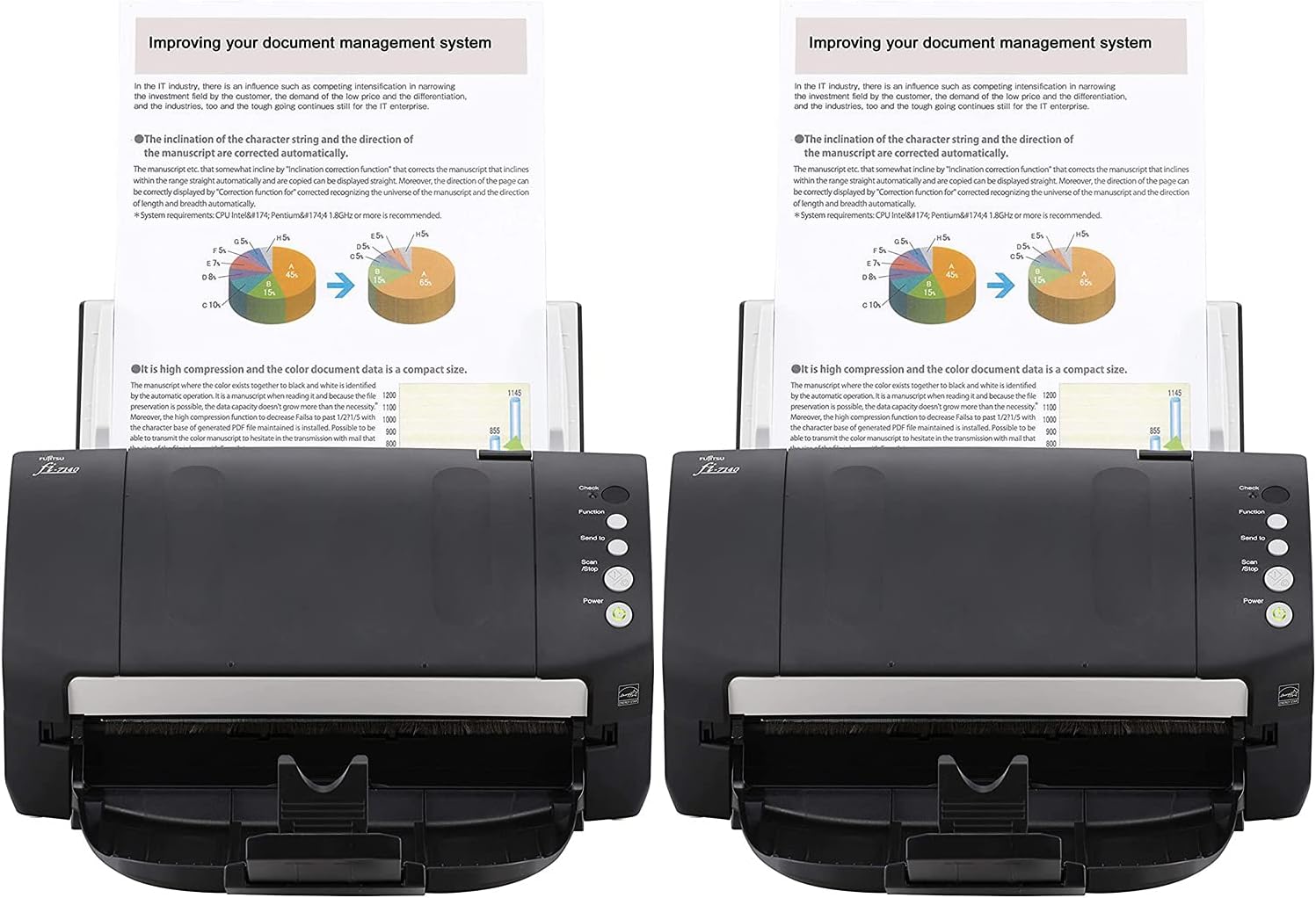 Fujitsu fi-7140 Robust General Office Desktop Color Duplex Document Scanner with Auto Document Feeder (ADF) 2 Pack