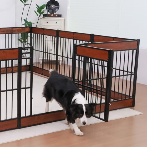 Dog Playpen, 31.5" Height Dog Pen Indoor, Heavy Duty, Safe and Sturdy, Furniture Style Puppy Pen