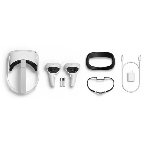 Oculus Quest 2 Advanced VR Headset 128GB Bundle with Batteries and Cleaning Kit