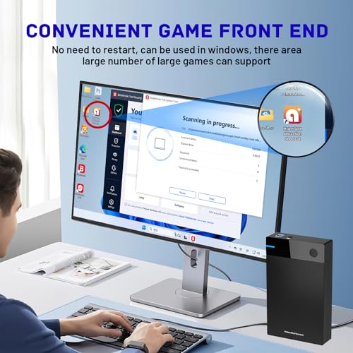 Kinhank 12TB Retro Gaming Hard Drive, Retro Game Hard Drive with 96000+ Classic Games,Retro Game Consoles Portable Game Hard Drive Disk Compatible with Win-7/8/10/11