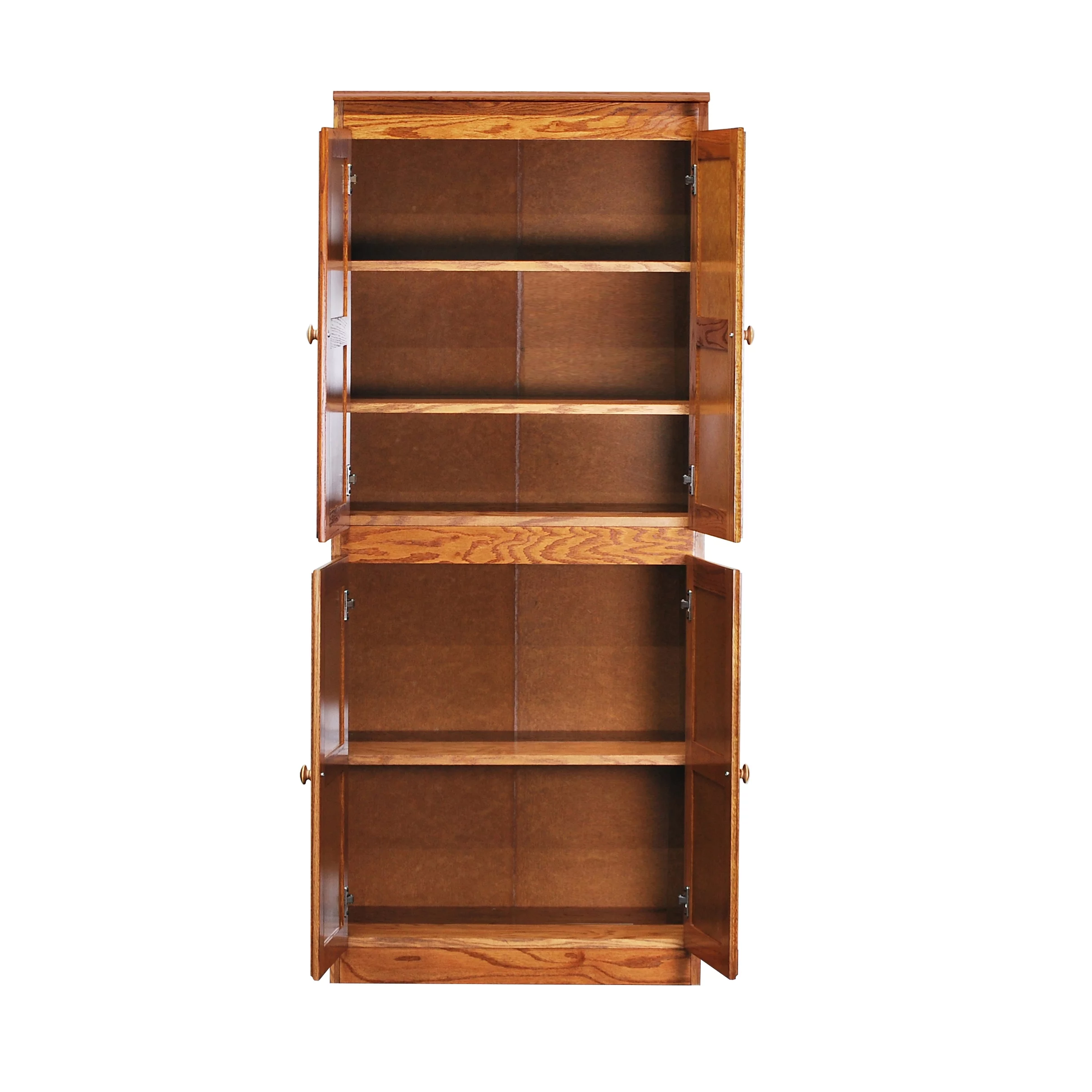 Concepts in Wood Storage Cabinet, 72 inch with 5 Shelves - Oak Finish