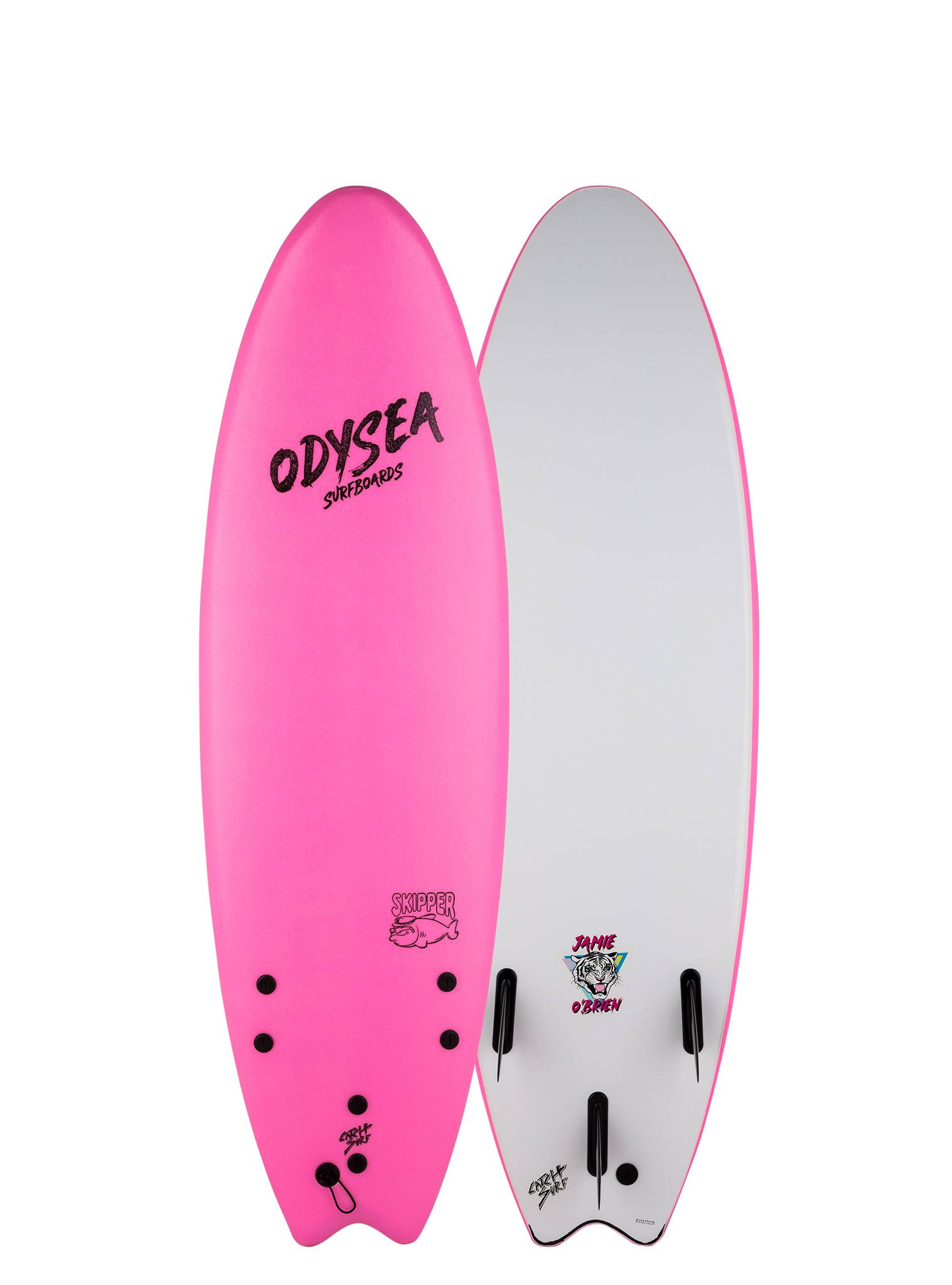Catch Surf Odysea Skipper Basic Job Pro Soft Surfboard, Hot Pink / 6&0