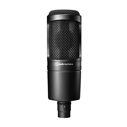 Audio-Technica AT2020 Cardioid Condenser Studio XLR Microphone, Black, Ideal for Project/Home Studio Applications & Focusrite Scarlett Solo (3rd Gen) USB Audio Interface with Pro Tools | First