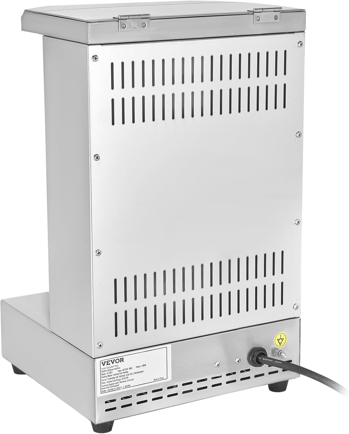 VEVOR Shawarma Grill Machine, 13 lbs Capacity, Chicken Shawarma Cooker Machine with 2 Burners, Electric Vertical Broiler Gyro Rotisserie Oven Doner Kebab Machine, for Home Restaurant Kitchen Parties