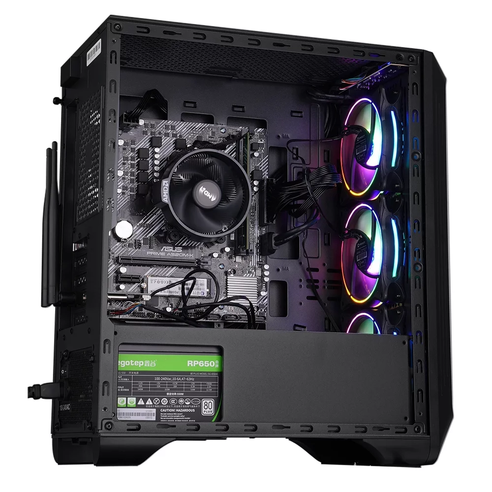 IPASON Gaming Desktop PC, Amd Ryzen 5 5600G 6 Core 3.9GHz, AMD Radeon Graphics Igpu, 1TB SSD, 16GB DDR4 Ram, Windows 11 Home