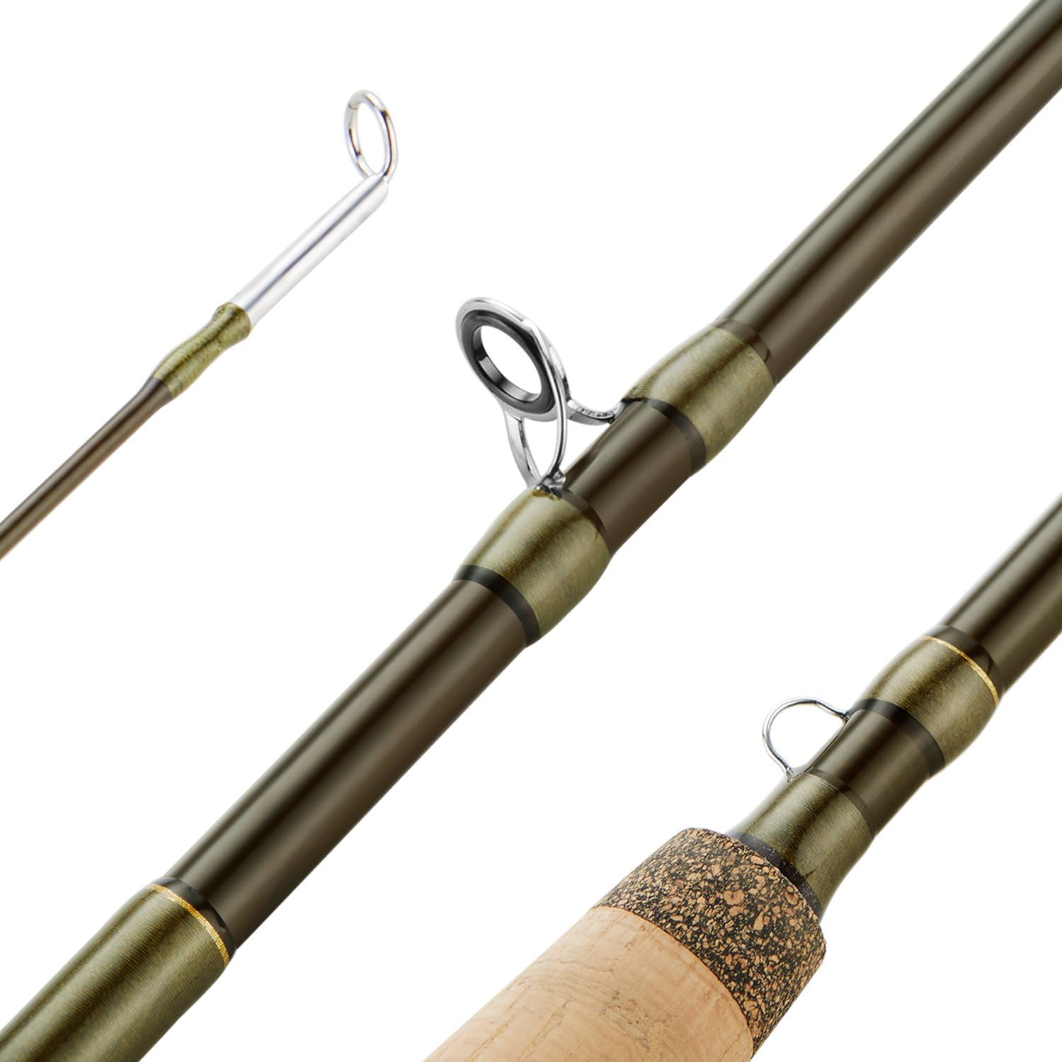 Piscifun Sword Fly Fishing Rod 4 Piece 9ft Graphite- IM7 Carbon Fiber Blank - Accurate Placement - Ingenious Design - Chromed Guide and Durable Rod Tube (Size: 4/5/6/7/9wt)