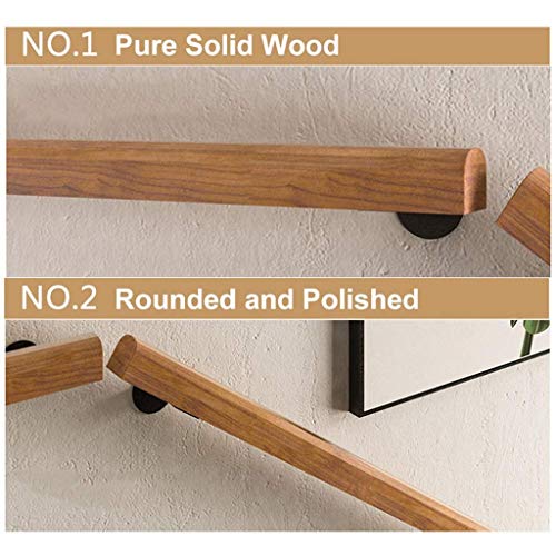 Handrail -Complete Kit(1ft-20ft). Elegant Solid Wood Stair Railings/Handrails, Villa Loft Interior Old Non-Slip Handles Family Access Hallway Fence, Pine (Size : 6ft)